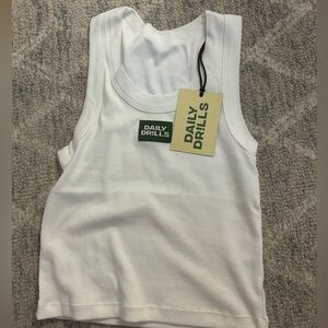 Daily drills logo ribbed tank XS/S